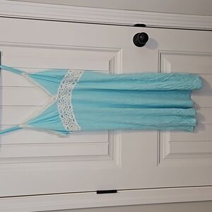 Light Blue Sleep Dress with Lace Size L
